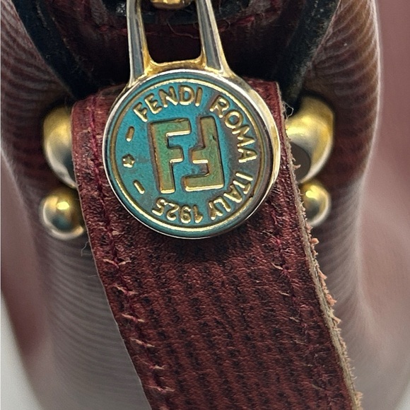 Fendi crossbody shoulder Bordeaux bag deep maroon - Picture 9 of 12